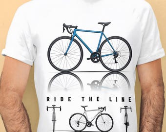 Vintage Bicycle Shirt Cyclist Gift Urban Biker Tee Cycling Apparel Road Ride Wear