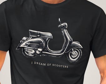 Vintage Scooter Tee Fathers Day Gift for Him Boyfriend Retro Rider Garage Style