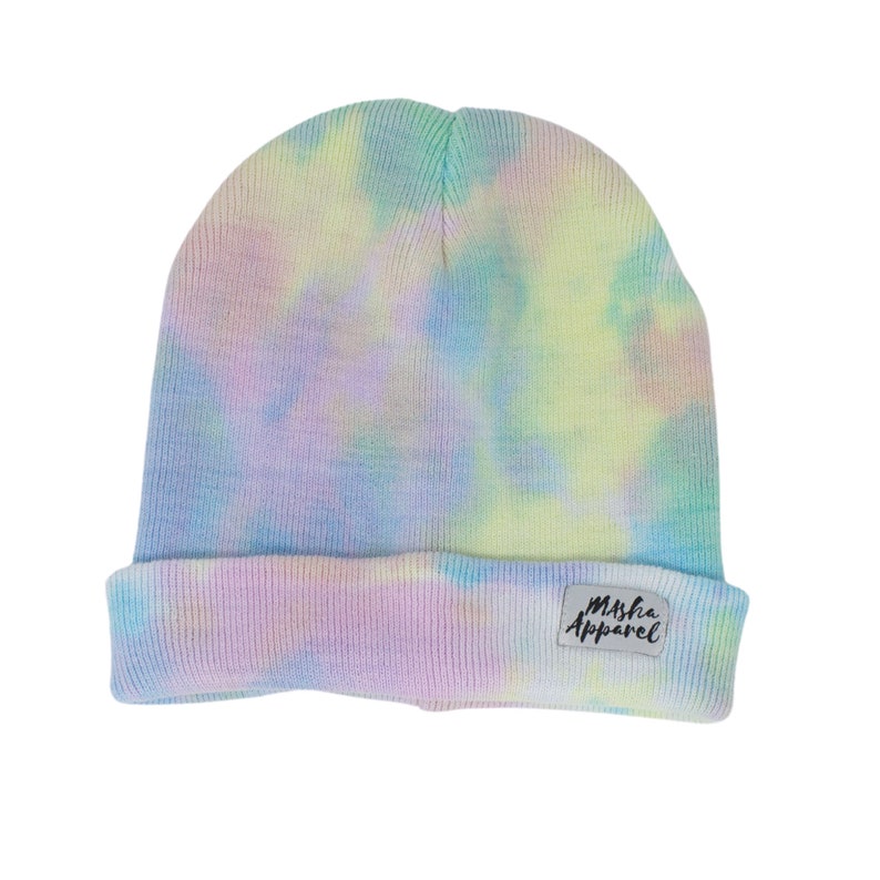 Pink Pastel Tie Dye Beanie 100/%