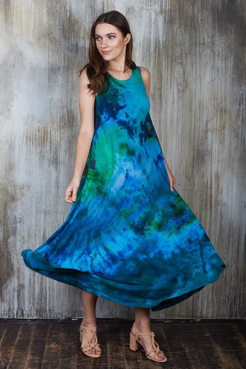 tie dye boho dress