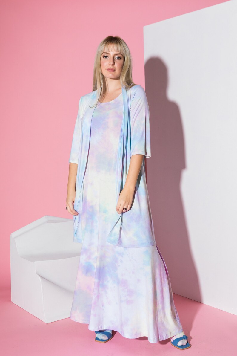 Pastel Boho Bamboo Maxi Dress image 8