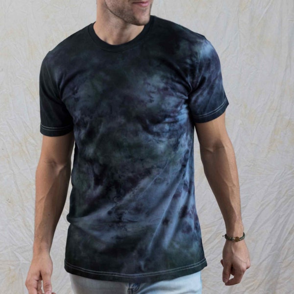 Dark Storm Cotton 90s grunge Tie Dye Tee Shirt Holiday Gift For Friend Soft Cotton Top Unique Style Dark Grunge Aesthetic