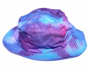 Hand-Dyed Rainbow Tie-Dye Bucket Hat - Sustainable Summer Fashion