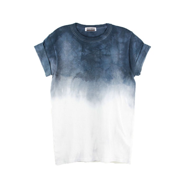 Grey Ombre Dip Dye Tie Dye Shirt