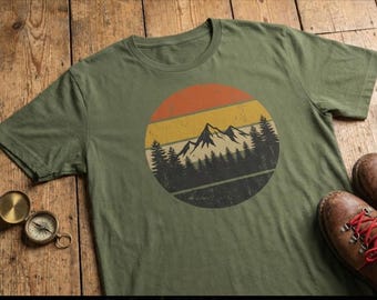 The Mountains Are Calling Shirt, Vintage National Park Tee, Retro Hiking Adventure Gift, Outdoor Explorer T-shirt, Camping Unisex Top
