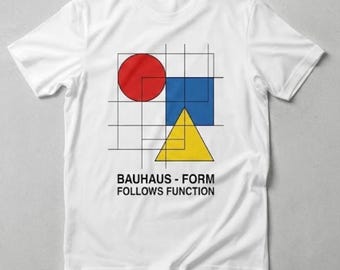 Bauhaus Architecture Shirt, Minimalist Geometric T-Shirt, Modern Art Tee, Architect Gift, Mid Century Modern Clothing, Abstract Designer Top