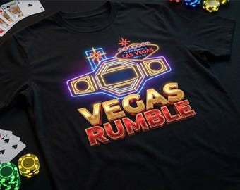 Vegas Rumble Shirt, WrestleMania 42 Fan Tee, Wrestling Las Vegas 2026 Shirt, Championship Belt Graphic, Retro Neon Wrestling Gift, Unisex