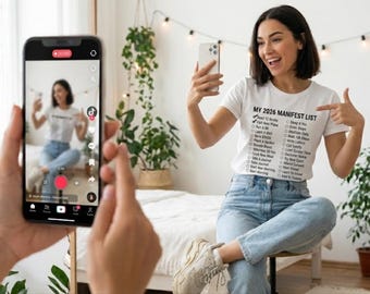 26 Goals for 2026 Shirt, Interactive Checklist Tee, New Year Resolution Shirt, Content Creator Tool, TikTok Trend Shirt, Goal Setting Gift