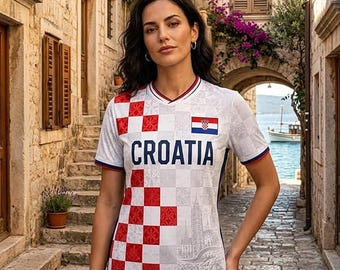 Croatia Soccer Jersey | Personalized Croatia Football Shirt | Custom Croatian Fan Jersey with Name & Number | Croatia Supporter Shirt