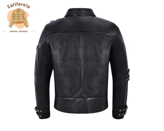 Michael Jackson Bad Jacket Black Leather Jacket With Buckles
