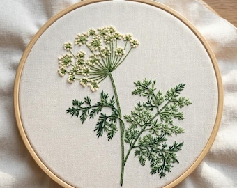 Dandelion Flower Hand Embroidery Design, Dandelion Meadow Hand Embroidery Pattern, Flowers Embroidery Design PDF Download