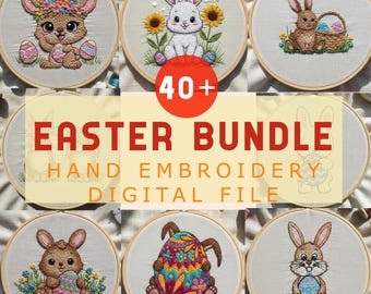 Easter Bundle Hand Embroidery Design , Christian Easter Embroidery PDF File