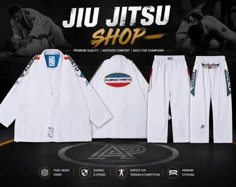 Albino and Preto A&P x DCDT BJJ Gi: Gray Brazilian Jiu Jitsu Kimono