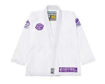 Uniforme léger blanc personnalisé de jiu-jitsu Shoyoroll BJJ Gi