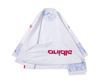 Albino and Preto White BJJ Gi: Pearl-Weave Kimono