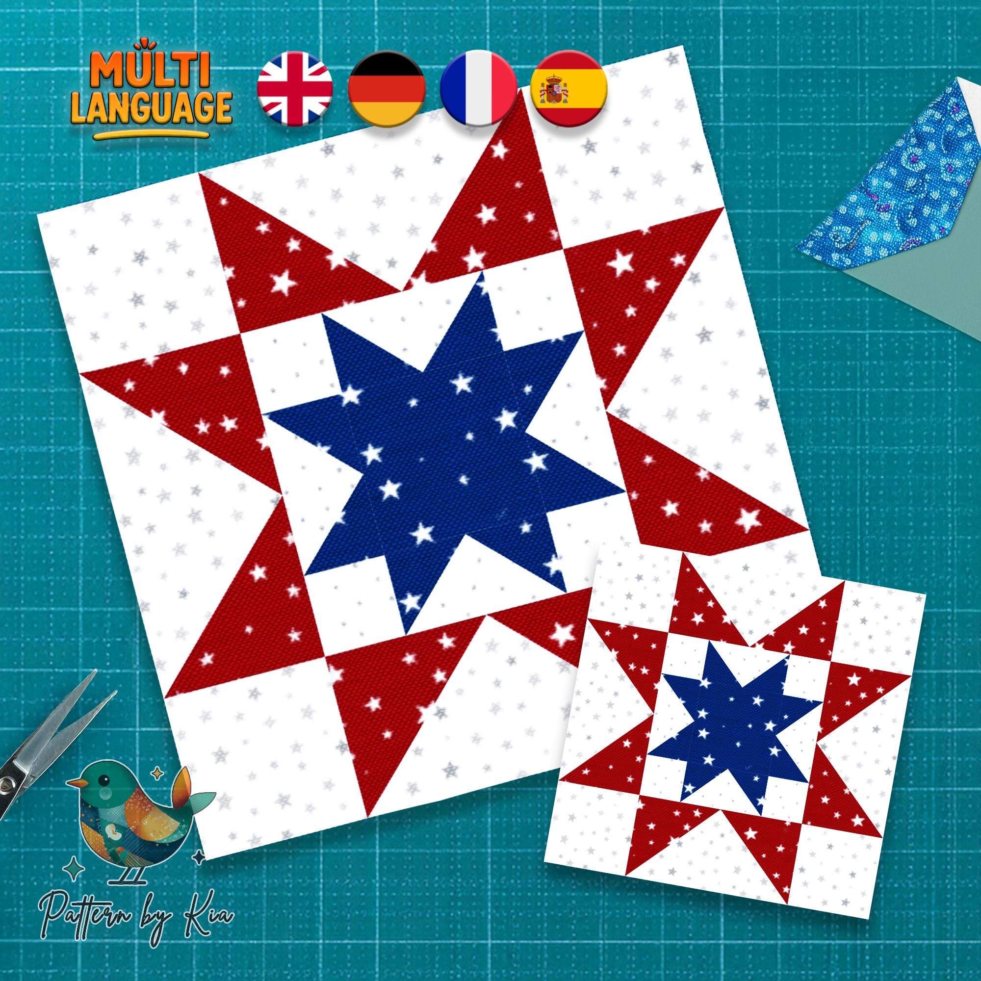 Star in a Star Quilt Block Pattern: Foundation Paper Piecing (PDF ...