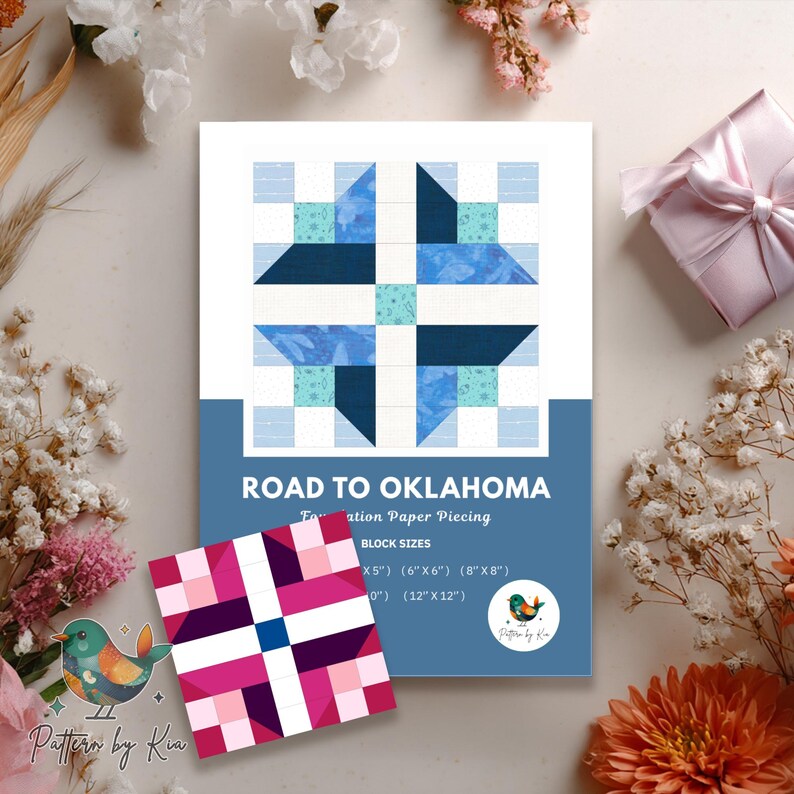 Road to Oklahoma Quilt Block Pattern, Classic Patchwork (PDF Download ...