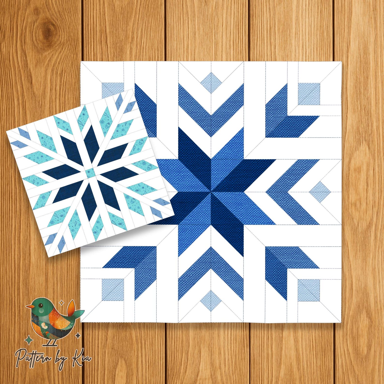 Snowflake Star Quilt Block, Foundation Paper Piecing for 6 Sizes, PDF ...