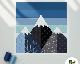 Alpen Mountain Quilt Pattern | FPP, Scenic Wall Hanging (PDF Download)