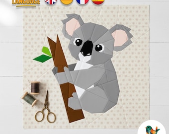 Koala Quilt Pattern, Modern FPP Design (PDF Pattern)