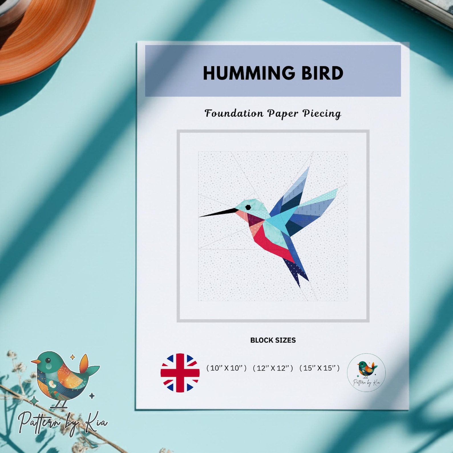 Hummingbird Quilt Block Pattern, Foundation Paper Piecing (PDF Download ...