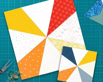 Kaleidoscope Quilt Block: 6 Sizes, PDF Instant Download, Foundation Paper Piecing