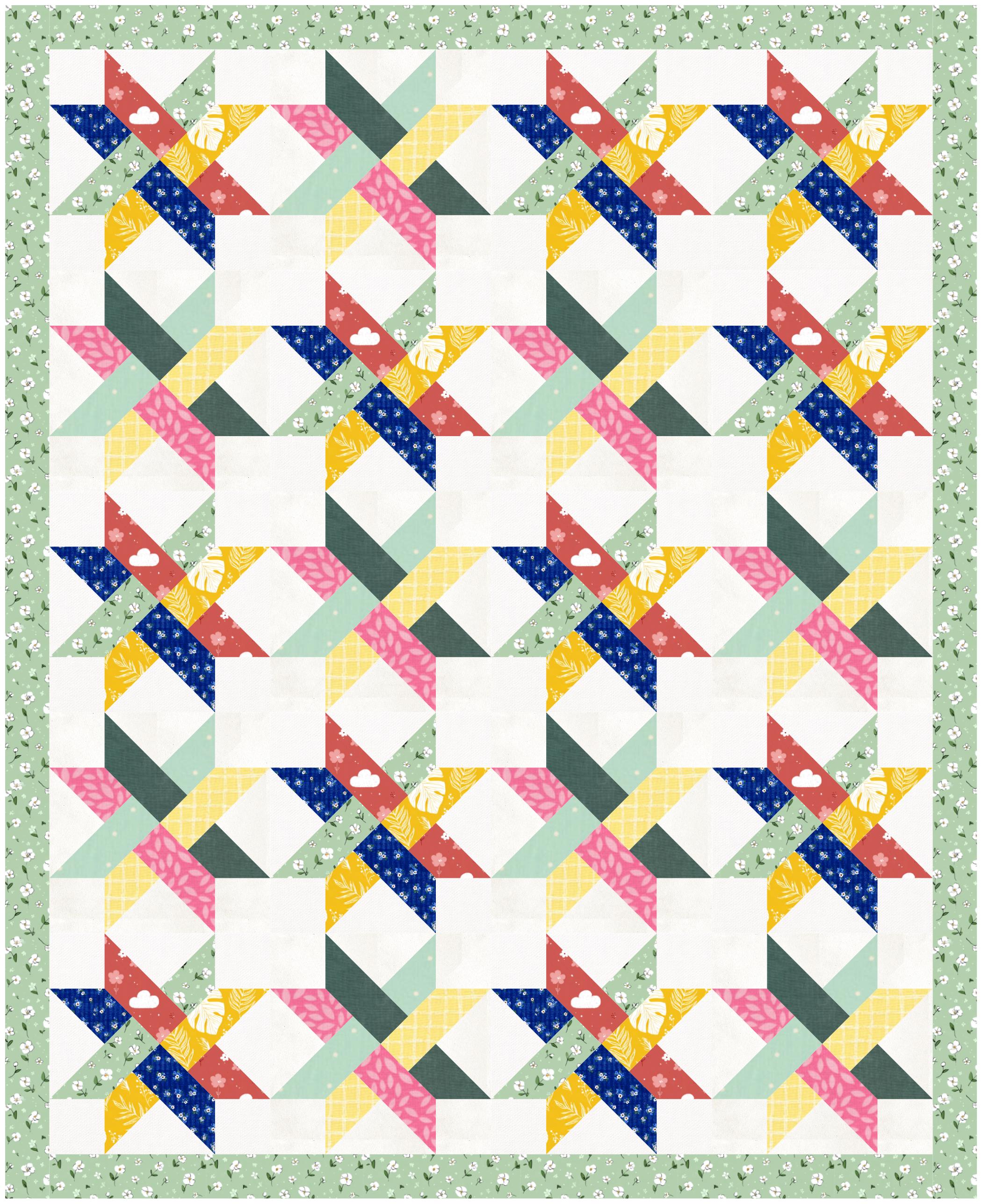 Woven Star 6 Sizes | Foundation Paper Piecing | Quilt Block Pattern ...