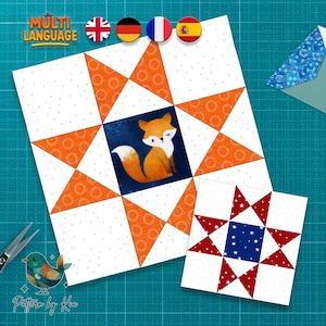 Ohio Star 6 Sizes, Quilt Block Pattern | Foundation Paper Piecing | PDF Instant Download