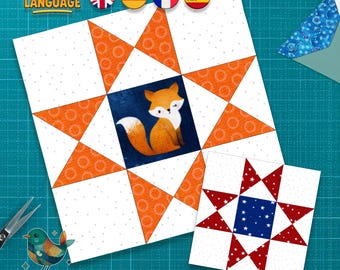 Ohio Star 6 Sizes, Quilt Block Pattern | Foundation Paper Piecing | PDF Instant Download