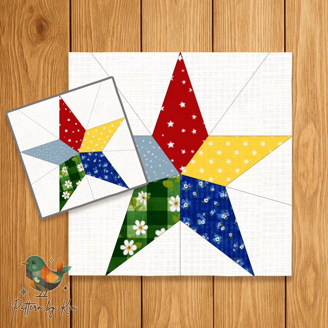 Star Block Pattern Star Quilt Block Pattern: 5 Point Star, 6 Sizes (PDF Download) - Etsy