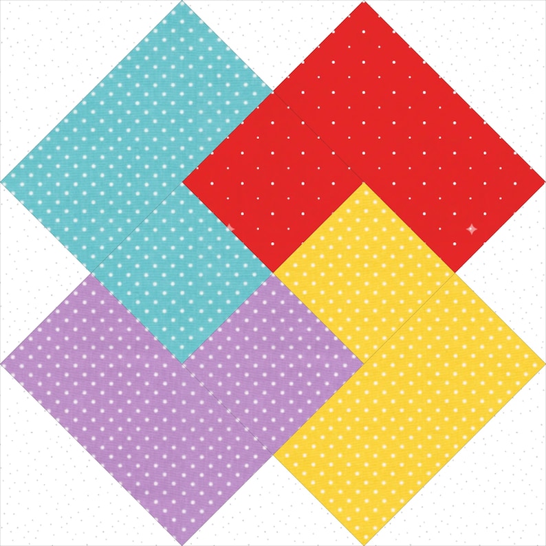 Card Trick Quilt Block Pattern | 6 Sizes PDF Download | Foundation ...