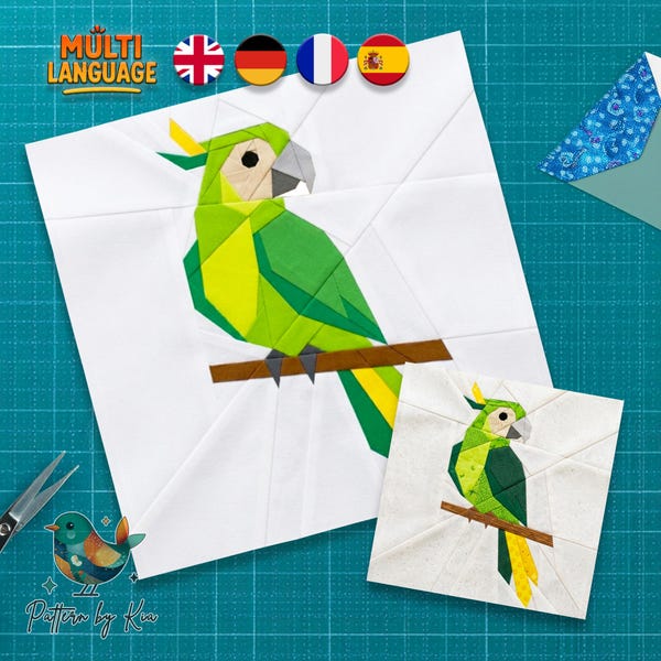 Patchwork Parrot Parrot Quilt Pattern - Etsy