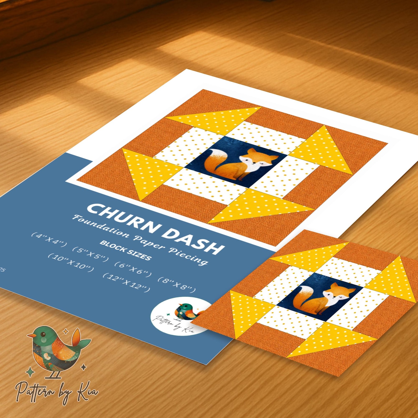 Churn Dash Quilt Block: 6 Sizes | Foundation Paper Piecing | Digital ...