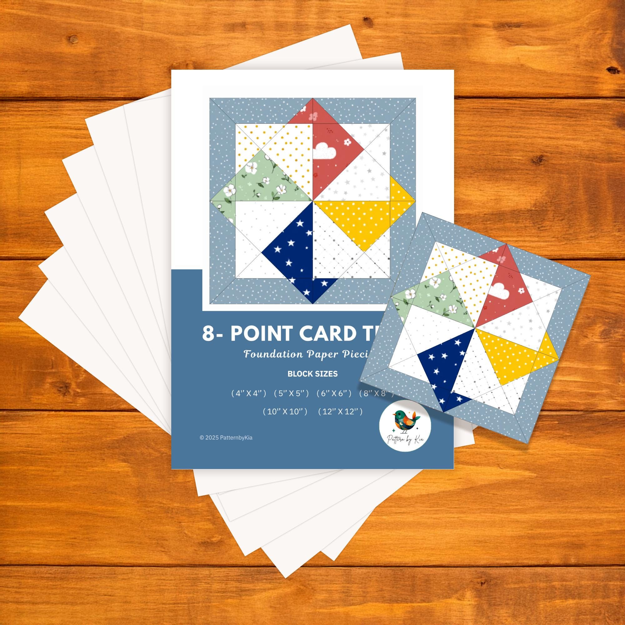 Card Trick Quilt Block Pattern: 6 Sizes, Foundation Paper Piecing (PDF ...