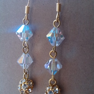 Swarovski pave drop oorbellen