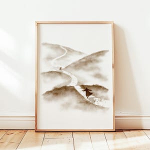 El Hijo Pródigo: Arte Mural Bíblico (Sepia): Parábolas de Jesús / Arte Cristiano Moderno