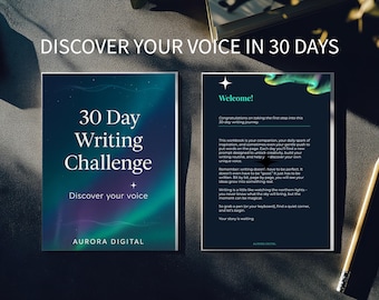 30 Day Writing Challenge | Printable Workbook PDF | Creative Writing Prompts Journal