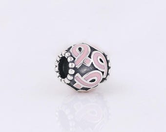 Charm Cuore Innamorati Amore Rosa Ciondolo In Argento 925 - Les Folies