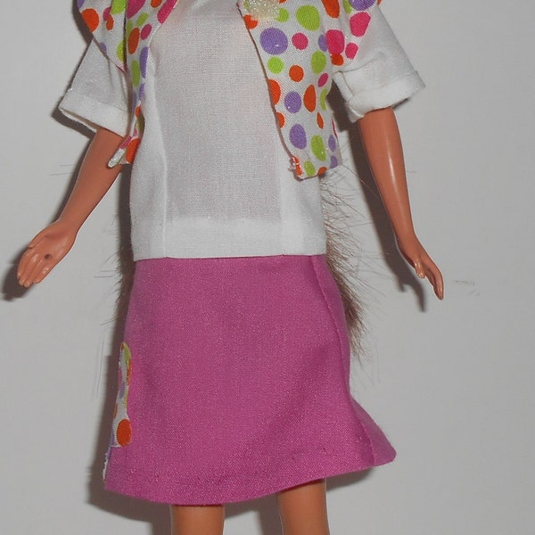 Three Piece Outfit for 11" Barbie or Similar Size Doll