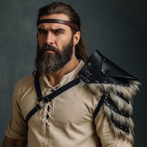 剣闘士肩甲、バイキング肩甲、中世騎士鎧、LARP鎧コスチューム、合成皮革肩甲、ルネッサンスコスプレ鎧