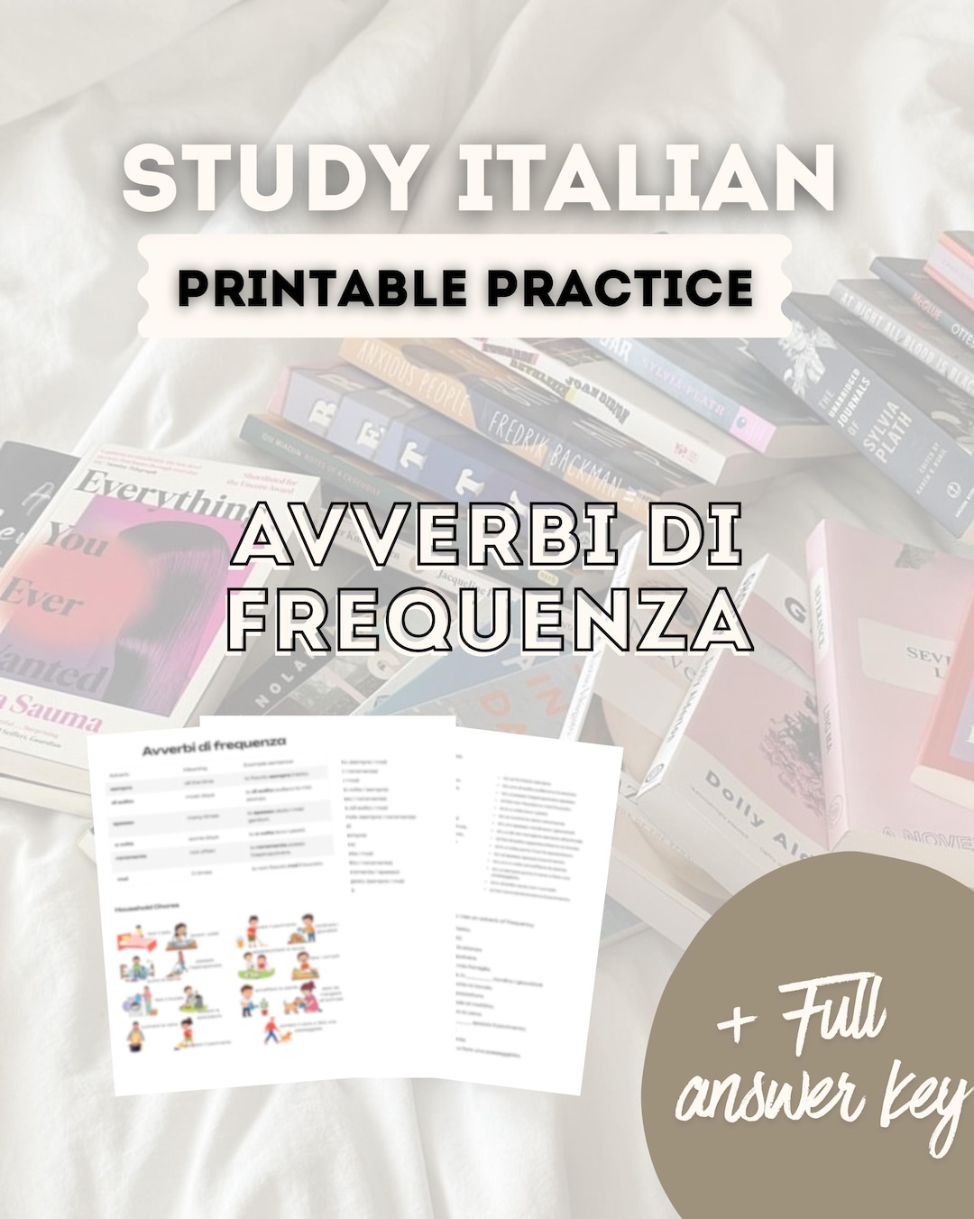 Italian Adverbs of Frequency Worksheet | Italian Grammar A1-A2 ...