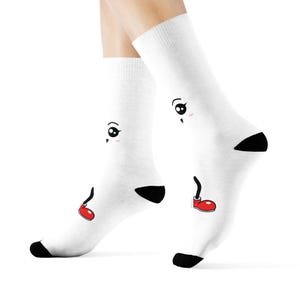 Chaussettes mignonnes de dessin animé avec des visages adorables, cadeau pour les enfants, chaussettes amusantes à porter au quotidien, chaussettes personnages, accessoires mignons