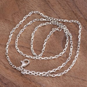 Classic 2.5mm  Sterling Silver Cable Chain | Unisex Pendant Necklace