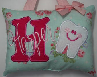 Tooth Fairy Pillow for Girls Personalized Baby Girl Gift