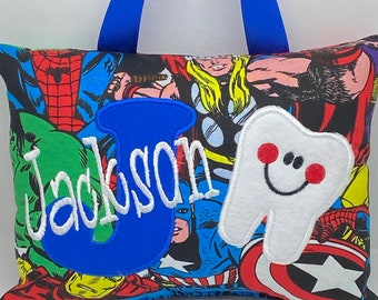 Almohada personalizada de superhéroe para el Hada de los Dientes - Regalo de Navidad - Regalo de cumpleaños - Regalo para bebé - Regalo para portador de anillos