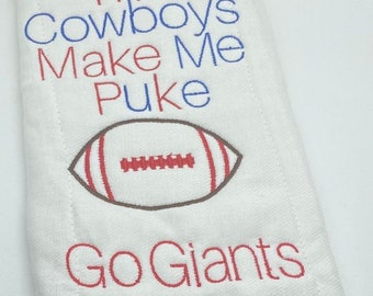 Paño de eructo para bebé de los New York Giants, regalo personalizado para baby shower de béisbol, regalo para bebé recién nacido, regalo para bebé recién nacido