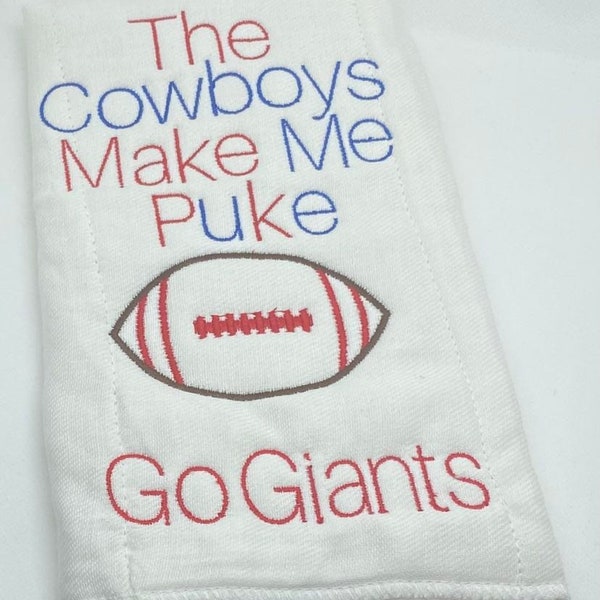 New York Giants Baby Burp cloth Baseball Baby Shower Personalized Gift New Baby Gift Baby  New Baby Gift