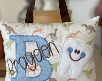 Almohada de Hada de los Dientes con temática de dinosaurio para niños