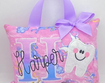Nuevo regalo para bebé para niños, almohada personalizada, decoración de habitación con temática de princesa con unicornios, almohada de Hada de los Dientes