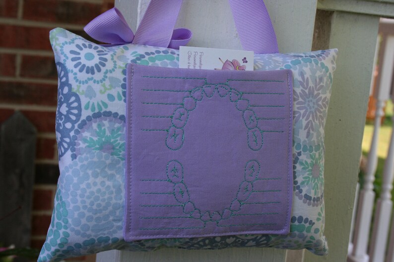 Tooth Fairy Pillow for Girls Personalized Purple Custom Made Boutique image 4